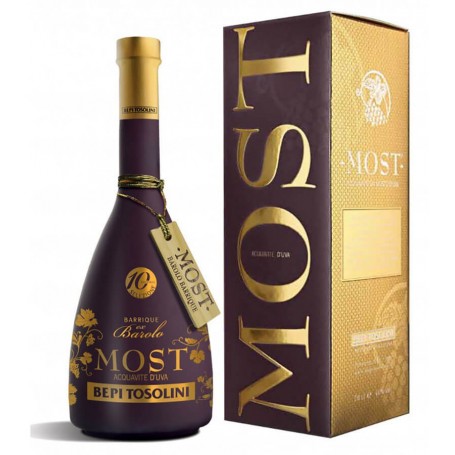 ACQUAVITE D'UVA BEPI TOSOLINI MOST BARRIQUE EX BAROLO CL.70 WITH CASE