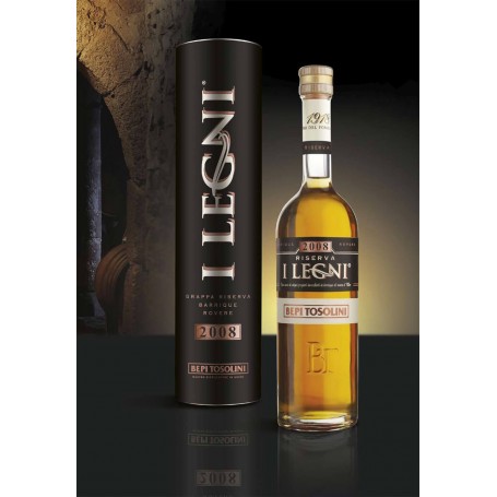 GRAPPA BEPI TOSOLINI DAS HOLZ BARRIQUE RESERVE 2008 CL.50 MIT FALL