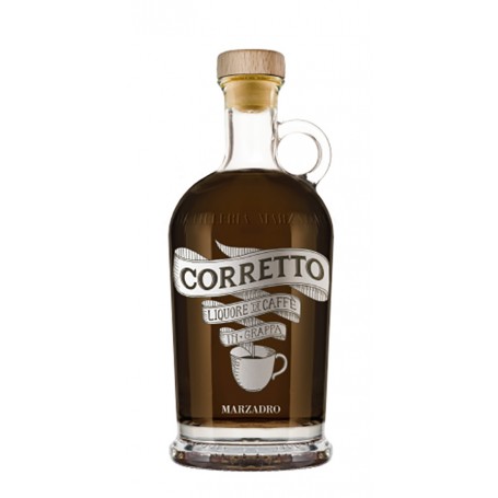 marzadro corretto liquore di caffe' in grappa cl.70 with case