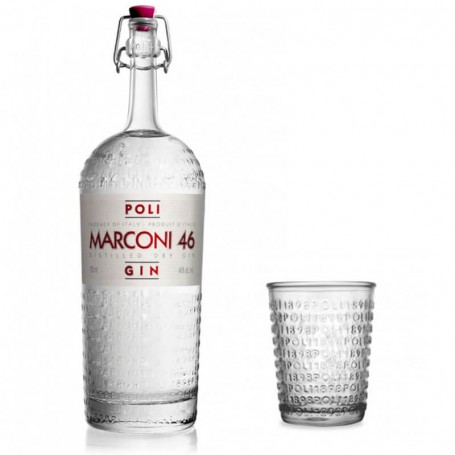 GIN POLI MARCONI 46 CL.70 WITH TUMBLER GLASS