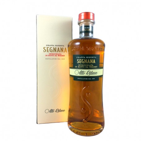 grappa segnana riserva high relief in whisky fÄssern cl.70 mit etui