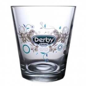 GLASS JUICE DERBY BLUE X 6 PIECES