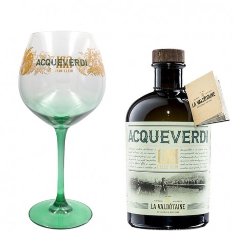 gin la valdotaine acqueverdi lt.1 with glass