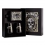 GIN AMUERTE BLACK GIFT BOX CL.70 WITH TWO GLASSES
