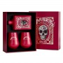 gin amuerte red gift box cl.70 with two glasses