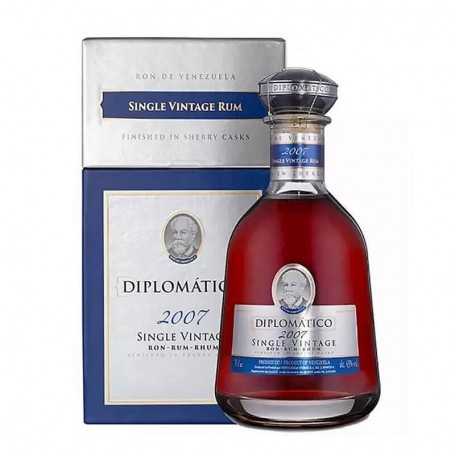 rhum diplomatico single vintage 2007 cl.70 con astuccio