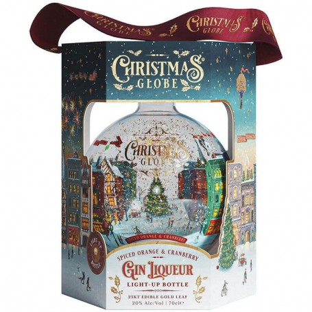 GIN CHRISTMAS GLOBE SPICED ORANGE & CRANBERRY CL.70 LUMINOUS CON ASTUCCIO