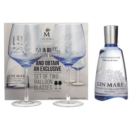 gin mare cl.70 mit koffer und 2 glÄsern
