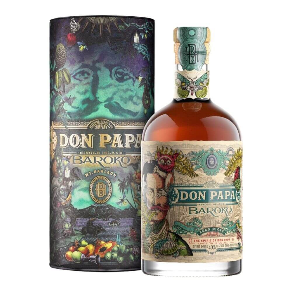 rhum don papa baroko “harvest canister” cl.70 limited edition