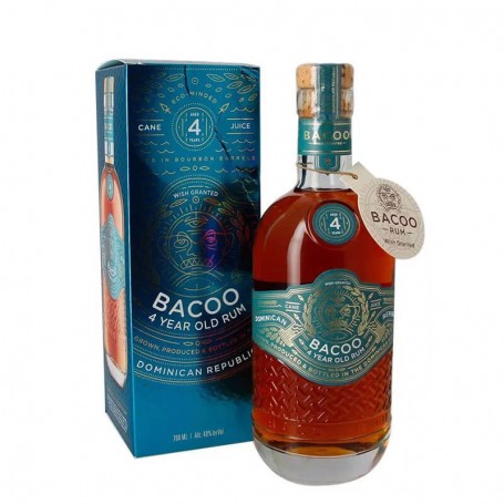 rhum bacoo 4 yo cl.70 con astuccio