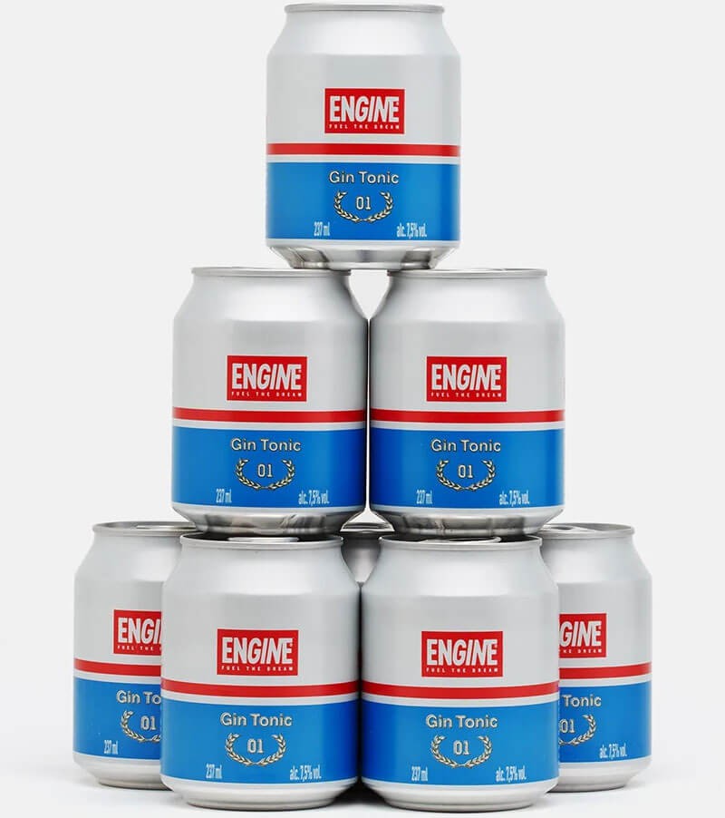 gin tonic engine ready to drink cl.23,7 x 12 cans