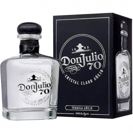 TEQUILA DON JULIO 70 ème ANNIVERSAIRE CRISTAL CLARO ANEJO EDITION LIMITEE CL.70 AVEC ETUI