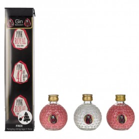 GIN PINK ROYAL & PINK 47 DRY CHRISTMAS BAUBLES CL.5 X 3 MINIATURES