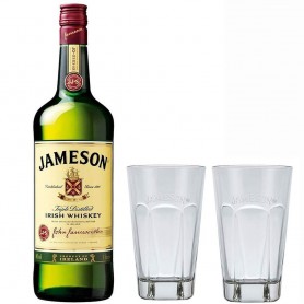WHISKY JAMESON TRIPLE DISTILLED LT.1 WITH TWO FREE HIGHBALL GLASSES