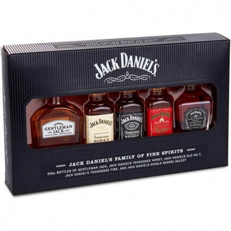 whiskey jack daniel's family of fine spirits – gift pack cl.5 x 5 b...