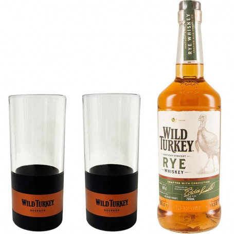 whisky wild turkey rye cl.70 mit 2 hohen glÄsern
