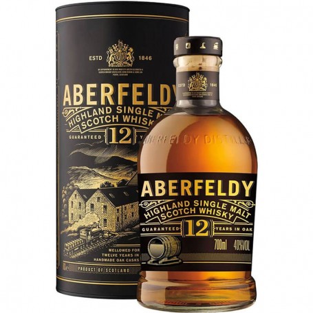 whiskey aberfeldy 12 yo cl.70 with case