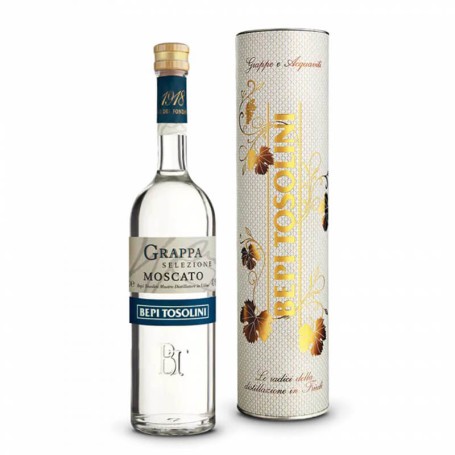 BEPI TOSOLINI GRAPPA SELEZIONE MOSCATO CL.50 AVEC BOITE