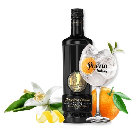 gin puerto de indias black cl.70