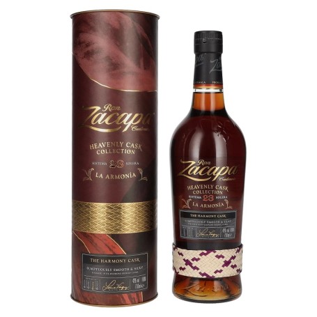 RHUM ZACAPA 23 COLLECTION HEAVENLY CASK « LA ARMONIA » CL.70 AVEC BOÎTE ET 2 VERRES OFFERTS