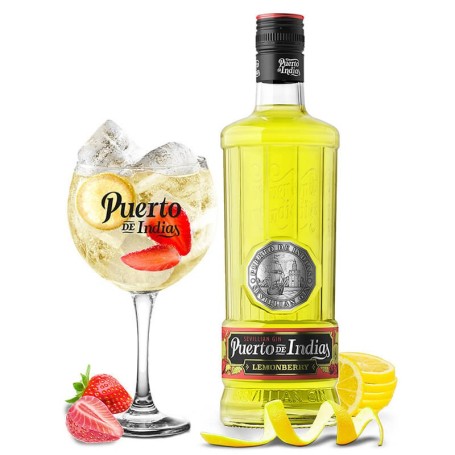 GIN À LA CITRONNELLE DE PUERTO DE INDIAS 1 LT « FORMAT ÉCONOMIQUE »